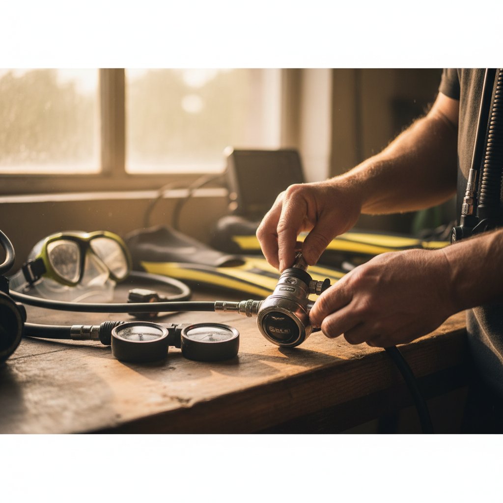 Professional diving equipment maintenance